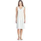 Casual Nights Women's Sleeveless Embroidered Pointelle Nightgown Sleep Dress