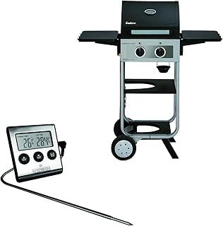 Enders Brooklyn Next 2 - BBQ Gasgrill Bundle mit extra Fleischthermometer - 2 Edelstahl-Brenner stufenlos, Gas Grill mit Grillwagen, Grillhaube, abklappbare Seitenablagen