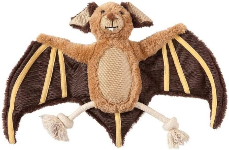 Danish DesignBertie The Bat Squeaky Crinkly Chewable Rope Dog/Puppy Toy 10 Inch