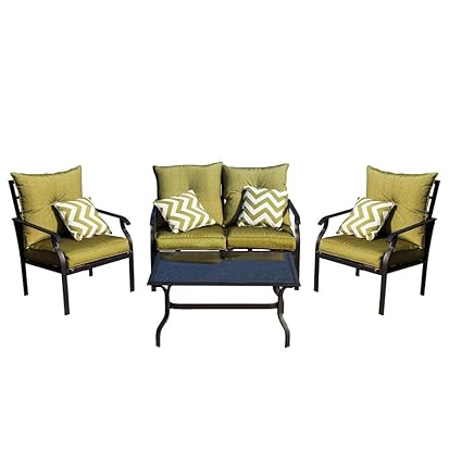 Amazon Com Sukeq 4 Pieces Patio Furniture Sets Clearance Outdoor