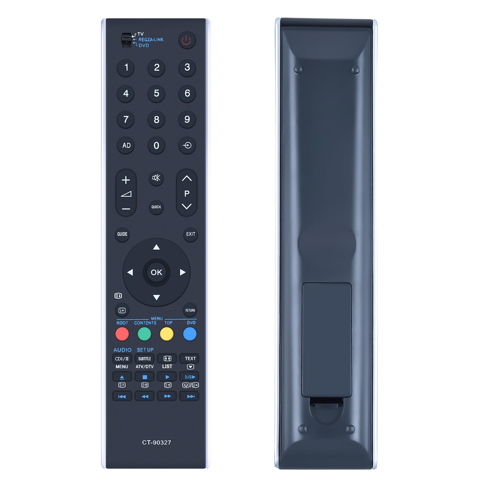 TCNOUMT CT-90327 Replacement Remote Control Compatible for Toshiba LCD TV 37XV635D 42ZV635D 42ZV635DB 32XV625D 32XV625DB 32RV675D 32RV675DB