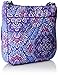 Vera Bradley Women's Cotton Double Zip Mailbag Crossbody Purse, Lilac Tapestry, One Size