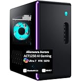 Alienware Aurora ACT1250 AI Gaming Desktop Ultra 7 265F, RTX 5070, 32GB/1TB | Gaming Desktop, Intel 20-Core Processor, GeForce RTX 5070 12GB GDDR7, RGB Fans, 1000W PSU, WiFi 7, BT 5.4, 3 DP, Win 11 Home