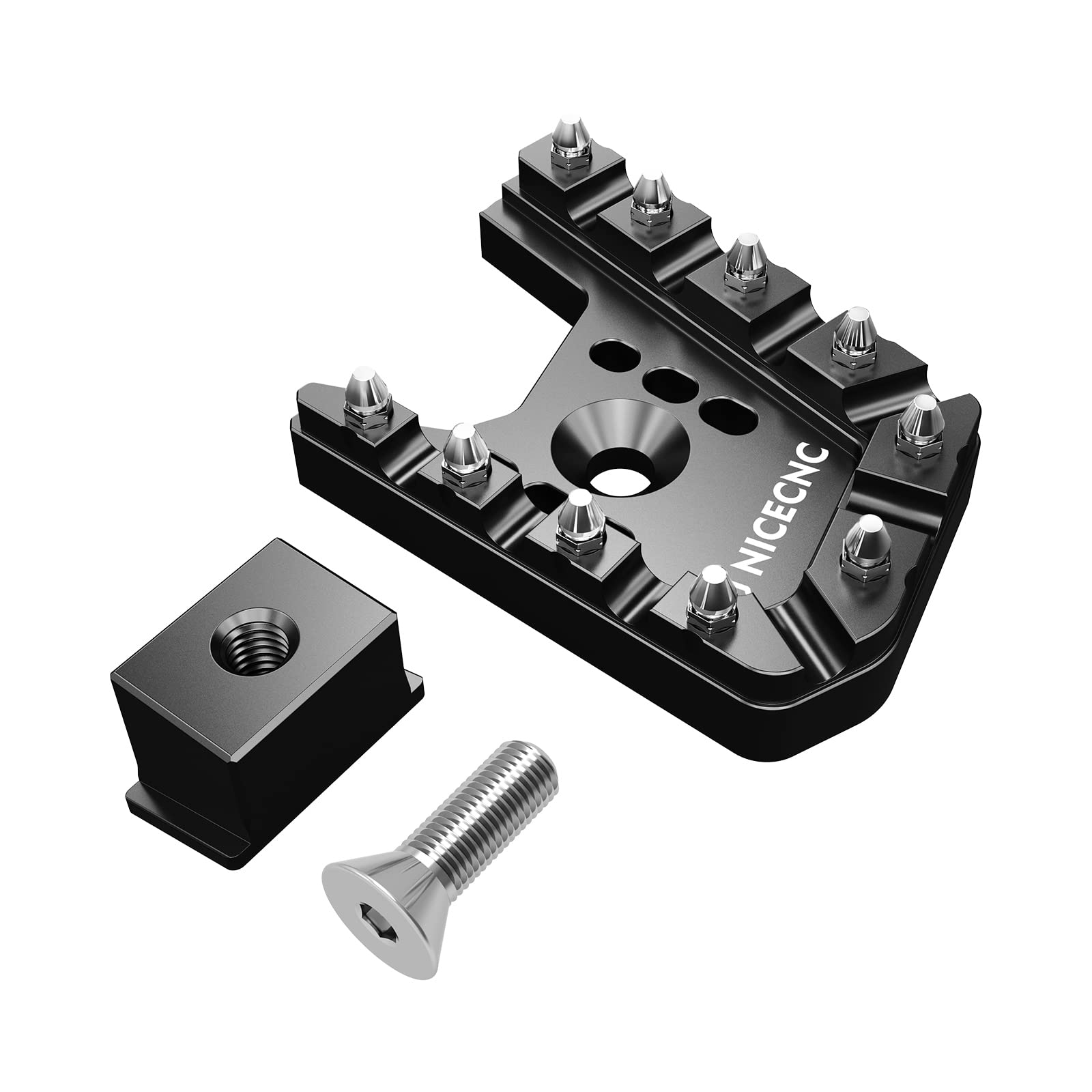 NICECNC Brake Lever Pedal Extender Compatible with Yamaha Tenere 700/XTZ700 2019-2024,Tenere 700 Rally Edition 2020-2024 (Black)