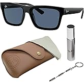 Ray-Ban RB4396 WARREN BIO-BASED Rectangle Shaped Sunglasses for Men & Women with Official RAYBAN Eyewear Kit
