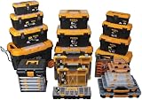 PEREL 11 Inch Storage Box Organizer 21 Compartments Classic Black view 6