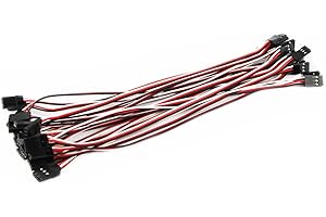 OliYin 20pcs 26awg 7.87in 20cm 200mm Quadcopter Servo Extension Lead Futaba JR Male to Male Wire Cable