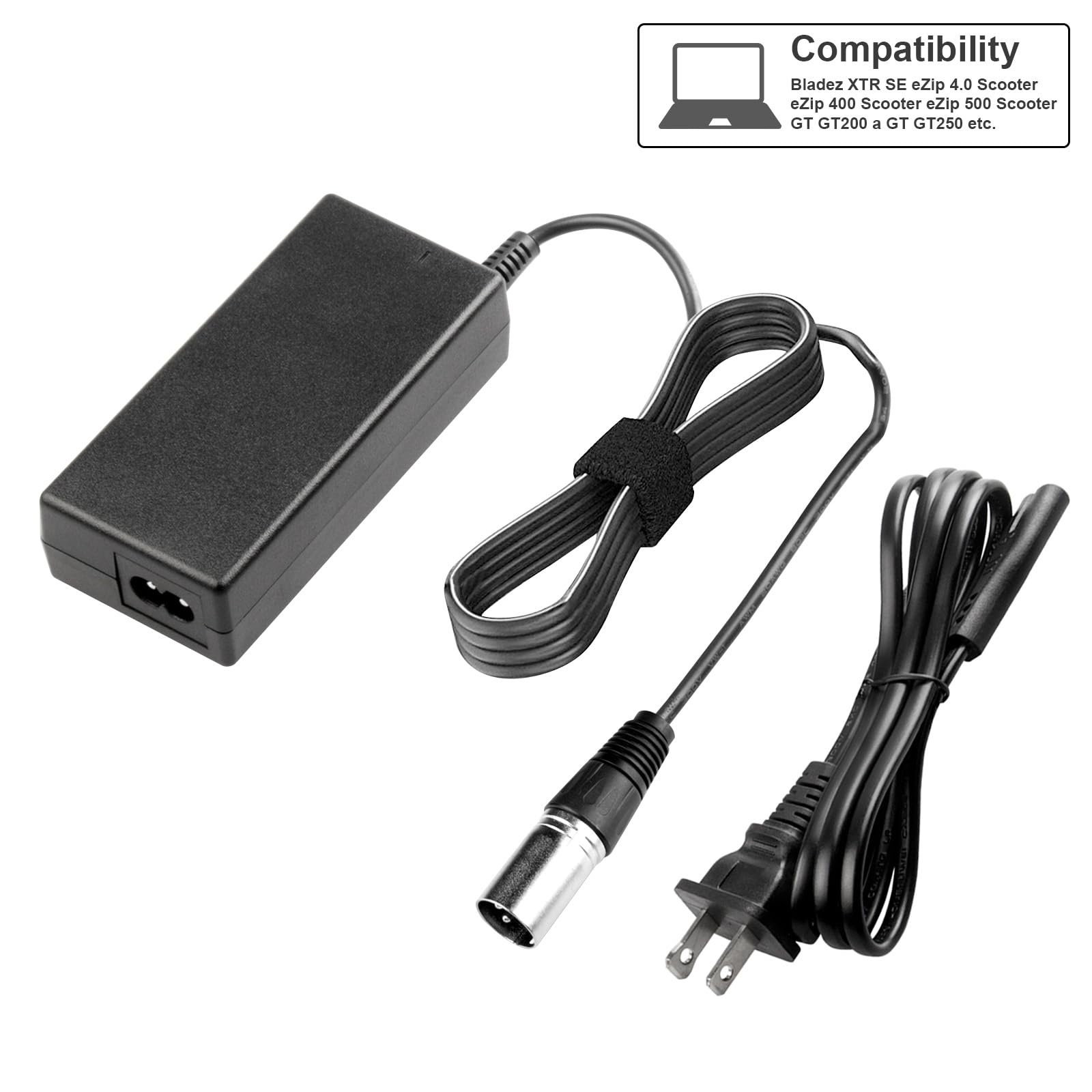 24V 2A Scooter Battery Charger for Golden Buzzaround Lite, Jazzy Power Chair,Pride Hoveround Mobility,Schwinn S300 S350 S400 S500 S650,Ezip 400 500 650 750 900 Mountain Trailz,Shoprider