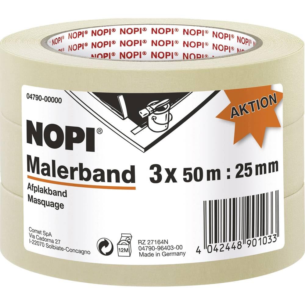 NOPI Painter's Masking Tape 3 x 50 m x 25 mm