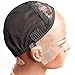 Bella Hair Breathable Lace Front Wig Cap for Making Wigs with Adjustable Straps and Combs Swiss Lace Black Large Size