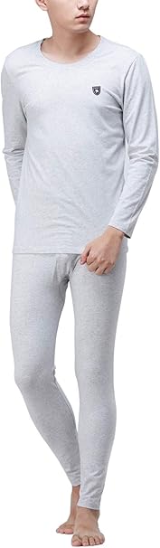 Amazon メンズ 肌着 上下セット コットン95 長袖 中厚 暖か 保温 防寒 インナーシャツ インナーシャツ 通販