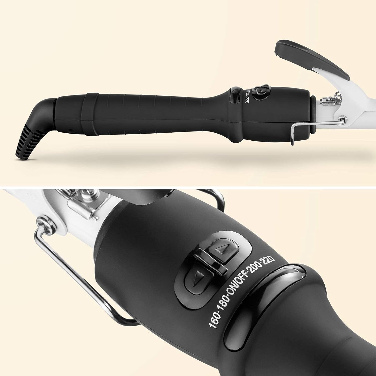 Hair Curler with 4 Adjustable Temperature Control Gear Rollers, with Heat Resistant Gloves, Fast Heating, 30 Seconds, 110-240 - v Double Stable Voltage Suit Length Hair Modelling curlers: Health & Personal Care