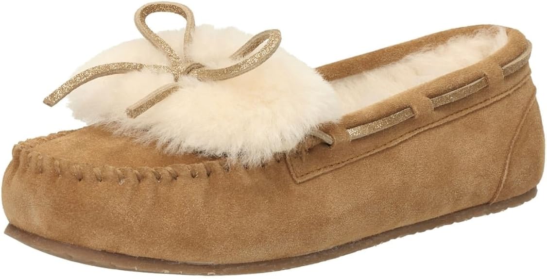 clarks moc shearling slippers