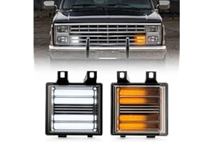 Sequential Turn Signal Lights DRL Parking Marker Light Compatible with 1984-1991 Chevy GMC C/K R/V Pickup Truck K5 Blazer G10