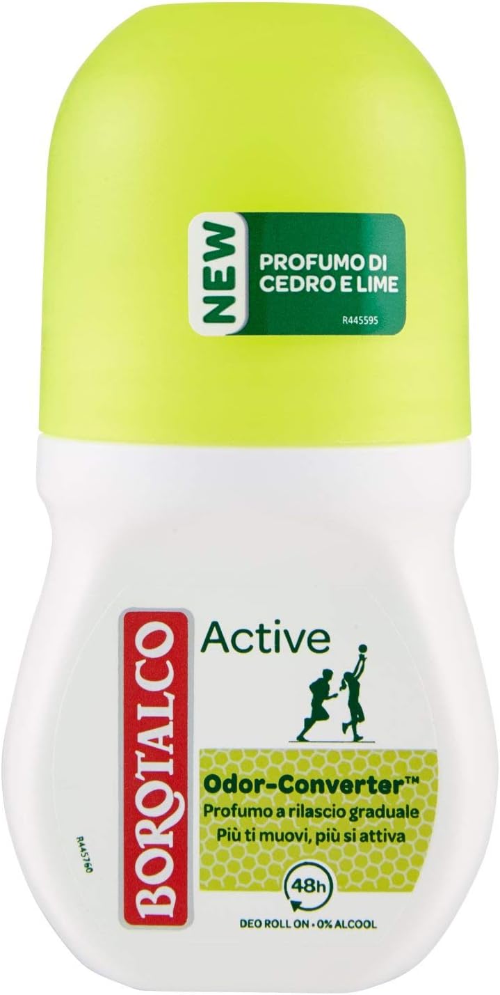 Borotalco Roberts Active Cedar & Lime Deo Deodorant Roll-on 50ml