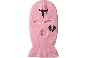 FASHIXD 3 Hole Uzi Balaclava Knitted Full Face Cover Ski Mask Winter Windproof Neck Warmer Thermal Cycling for Men Women