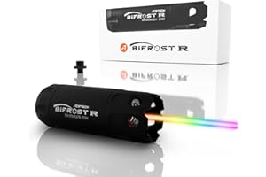 ACETECH Airsoft Pistol/Riffle RGB Tracer Unit Bifrost R 14mm CCW Negative Thread with M14- to M11+ Adaptor Glow in The Dark Green/Red BB LED Rainbow Lighting Effect