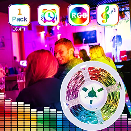 Binval LED Strip Lights 10M/32.8ft with Bluetooth Music Sync Control Experience, Color Changing Led Strip SMD5050 for TV, Bedroom, Bar, Party & Home Decoration