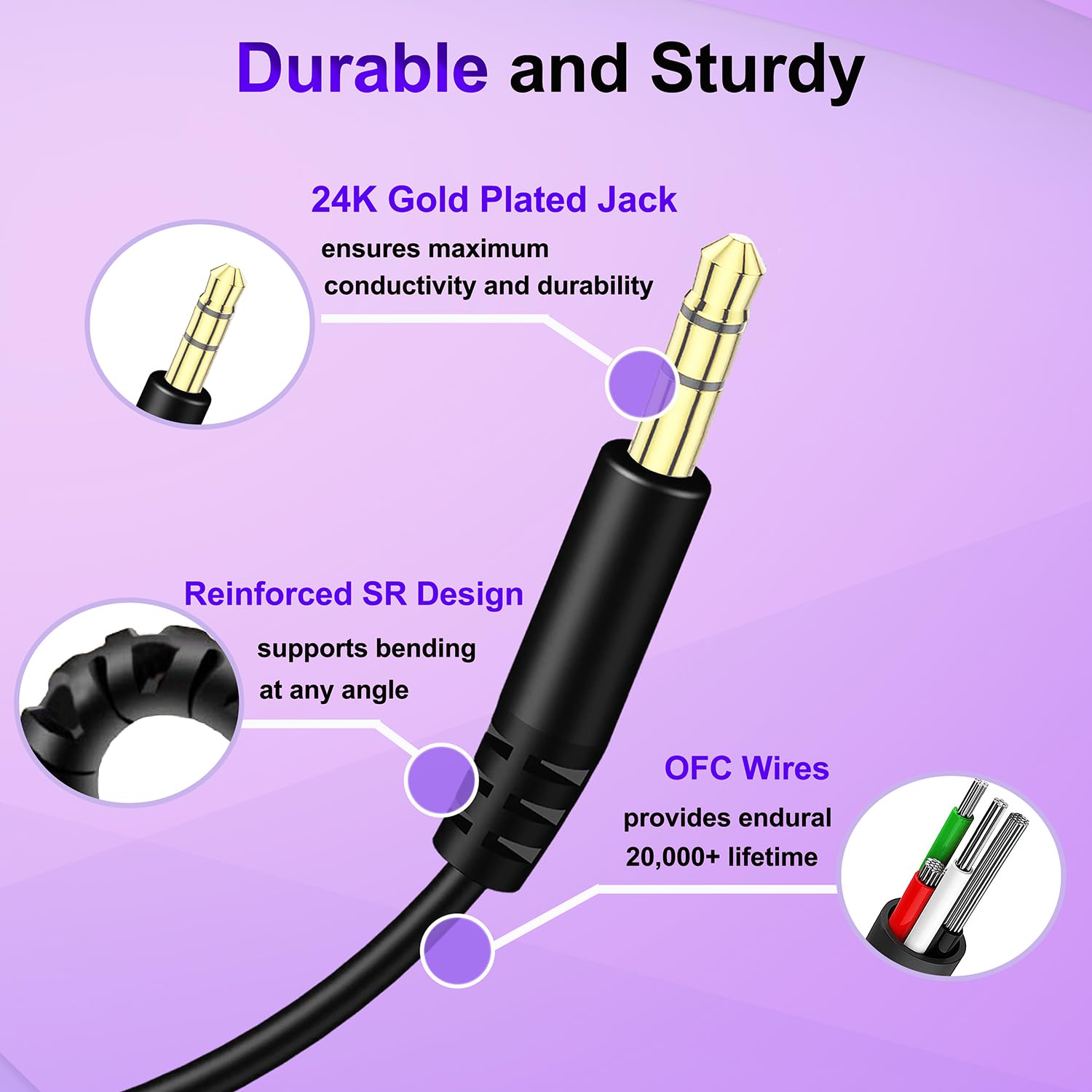 Replacement Audio Cable Cord for Bose Headphones Aux Wire 3.5mm to 2.5mm Compatible with Bose 700 Quietcomfort 25 QC25 35 QC35 QC35II 45 QC45 JBL Tune 710BT 660NC 760NC Headphones (No Mic)