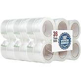 2 Inch x 110 Yards Packing Tape(36 Rolls), Clear Shipping Tape for Boxes, Strong Adhesive for Packaging, Sealing, Moving, Storage,Lightweight Packing