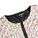 HaoDuoYi Womens Sparkly Plaid Sequin Short Open Front Blazer Biker Jacket