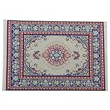 Dollhouse Furniture Miniature Woven Rug Carpet Multi- Colored