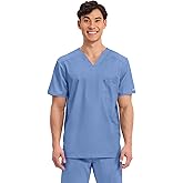 Cherokee Scrub for Men's Tuckable V-Neck Top with 1 Chest Pocket, Pen Slot, Ultra Soft, Durable, 2-Way Stretch Fabric- WW690