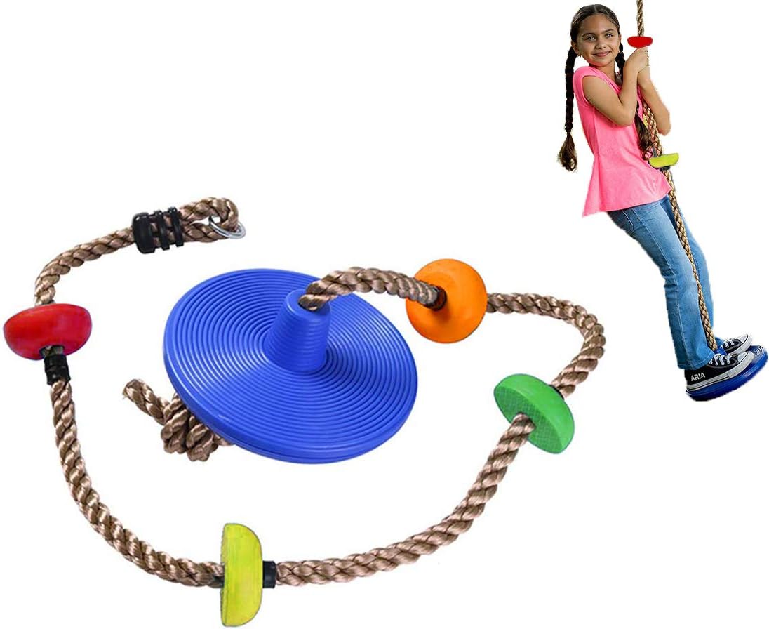 IFOYO Climbing Rope, 2m / 6.5ft Kids Climbing Rope with Foot Holder