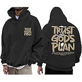 Weripoah Christian Hoodies for Men Jesus Hoodie Religious God Sweatshirts Faith Bible Verse Sweatshirt Inspirational Pullover