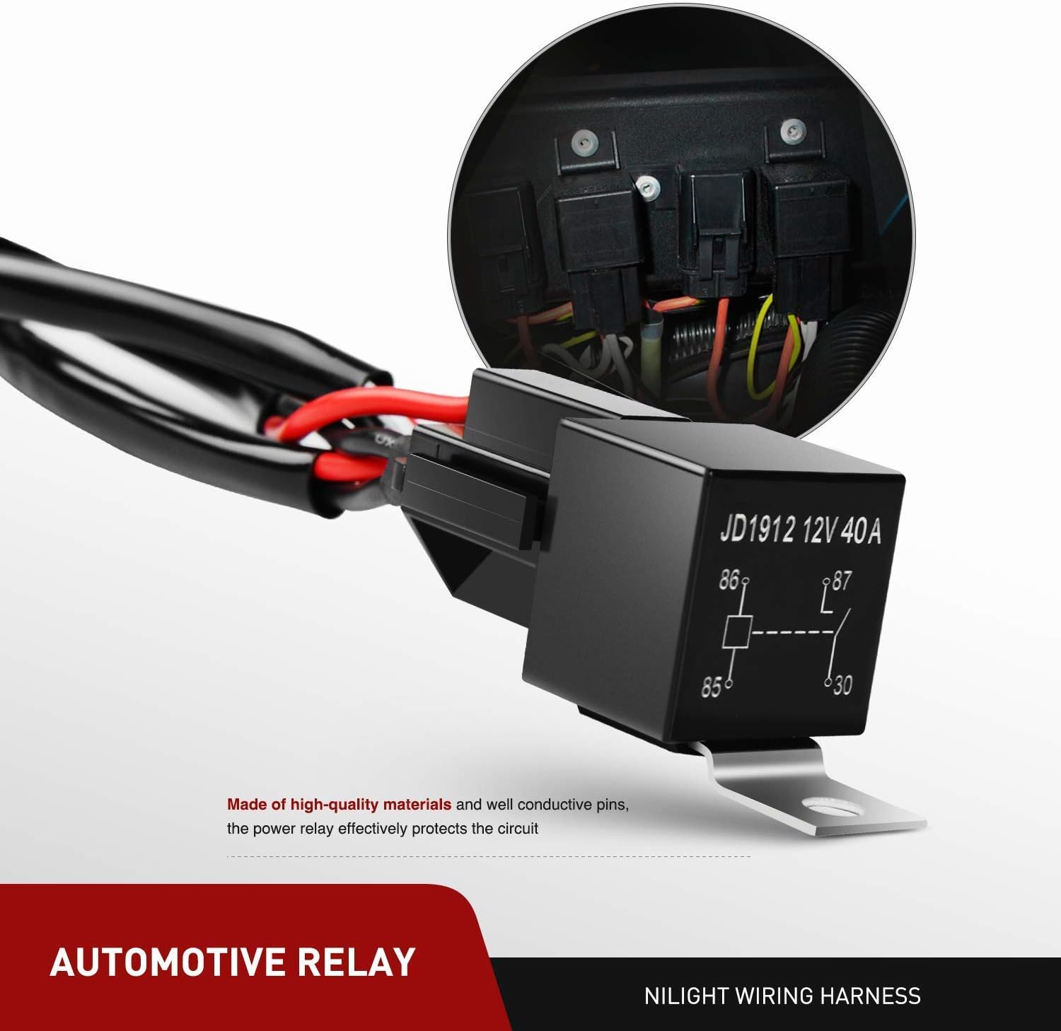 Nilight ZH303 2PCS 6.5 Inch 120W Spot & Flood Combo Driving 16AWG Wiring Harness for Led Work Light Triple Rows Off-Road Truck Car ATV SUV, 2 Years Warranty: Automotive