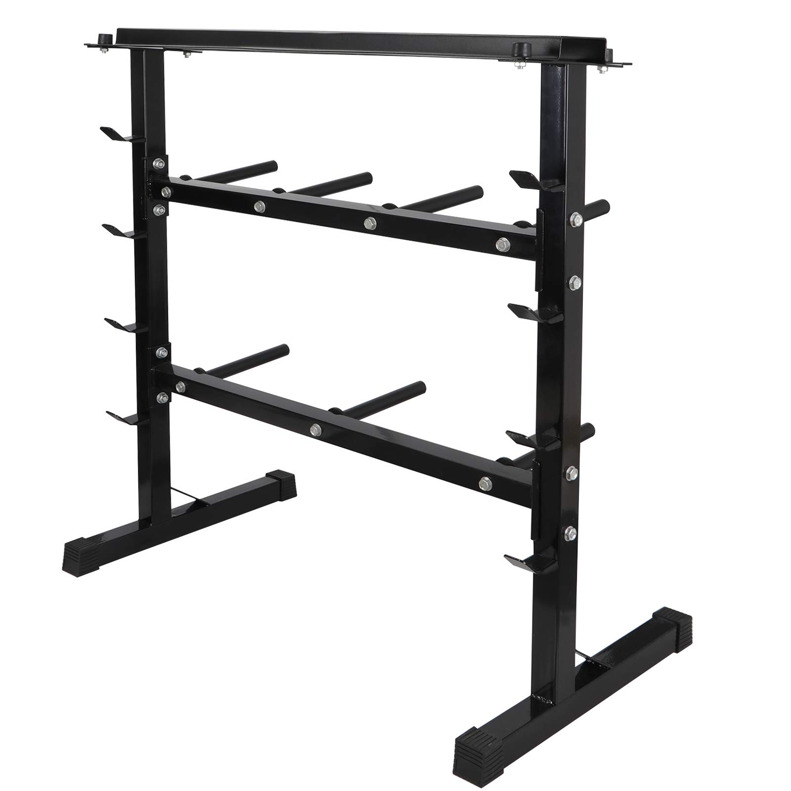 Olympic Weight Plate Barbell Plates Rack Bumper Bar Stand Holder