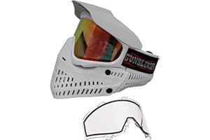 JT Spectra Proflex L.E. Paintball Mask Goggle w/Clear + Fire Thermal Lens - White Gunslinger
