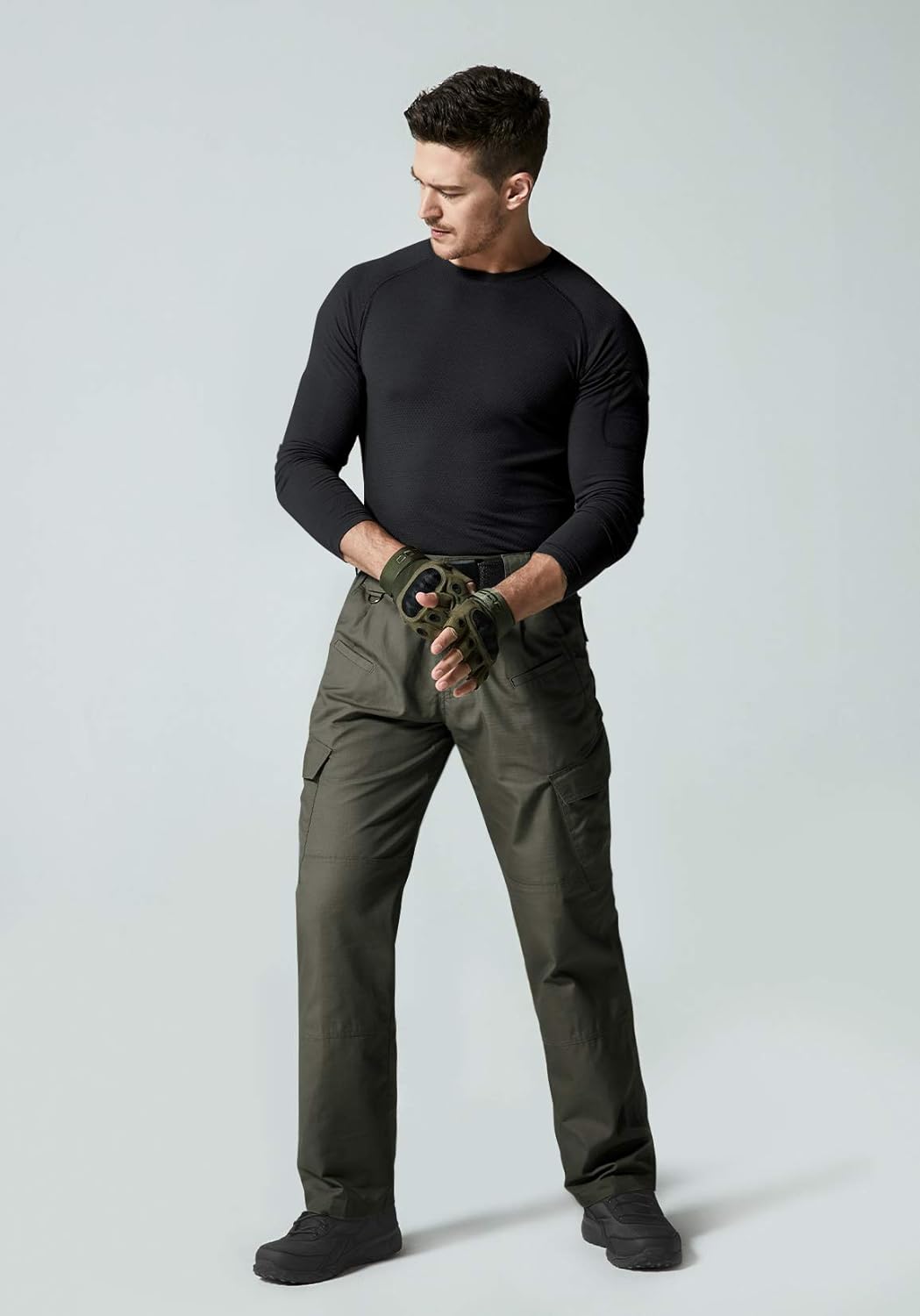 CQR Men's Tactical Pants, Water Repellent Ripstop Cargo