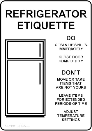 Amazon Com Refrigerator Etiquette With Symbol Sign Nhe 15950