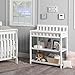Dream On Me Ashton 2-in-1 Changing Table & Nightstand in White – Solid New Zealand Pinewood, Safety Rails, Spacious Storage Shelves & Water-Resistant Changing Pad, Converts to Nightstand