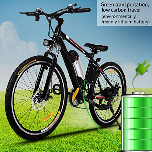 Kemanner 26 inch Electric Mountain Bike 21 Speed 36V 8A Lithium Battery Electric Bicycle for Adult (