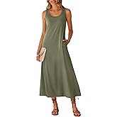 ANRABESS Womens Maxi Dresses 2026 Summer Casual Scoop Neck Sleeveless Long Tank Dress Beach Sundress Travel Vacation Clothes