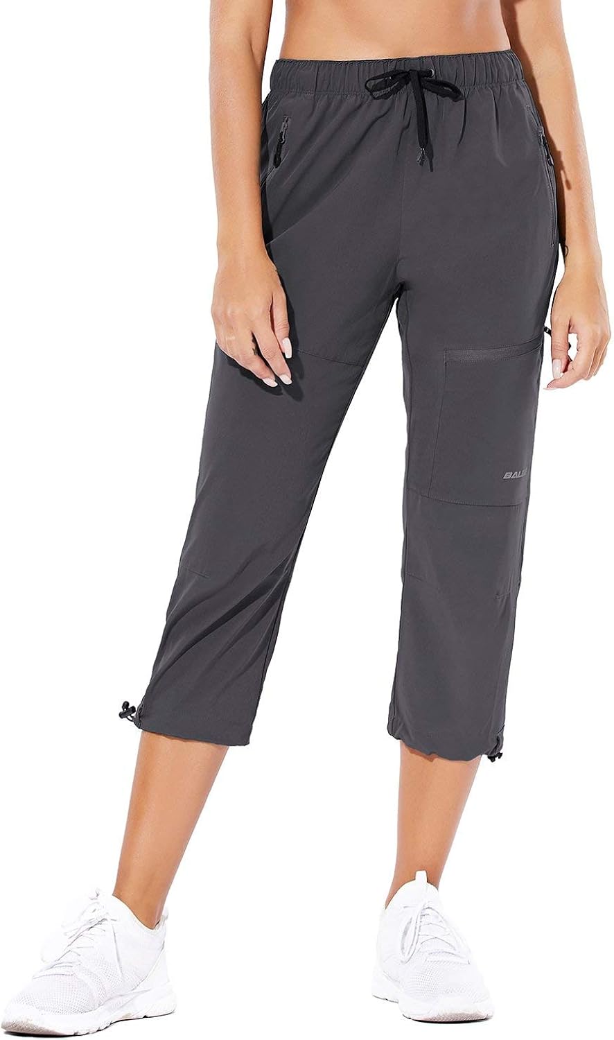 BALEAF Women's Hiking Cargo Pants Outdoor Lightweight Capris Water Resistant UPF 50 Zipper Pockets : Clothing