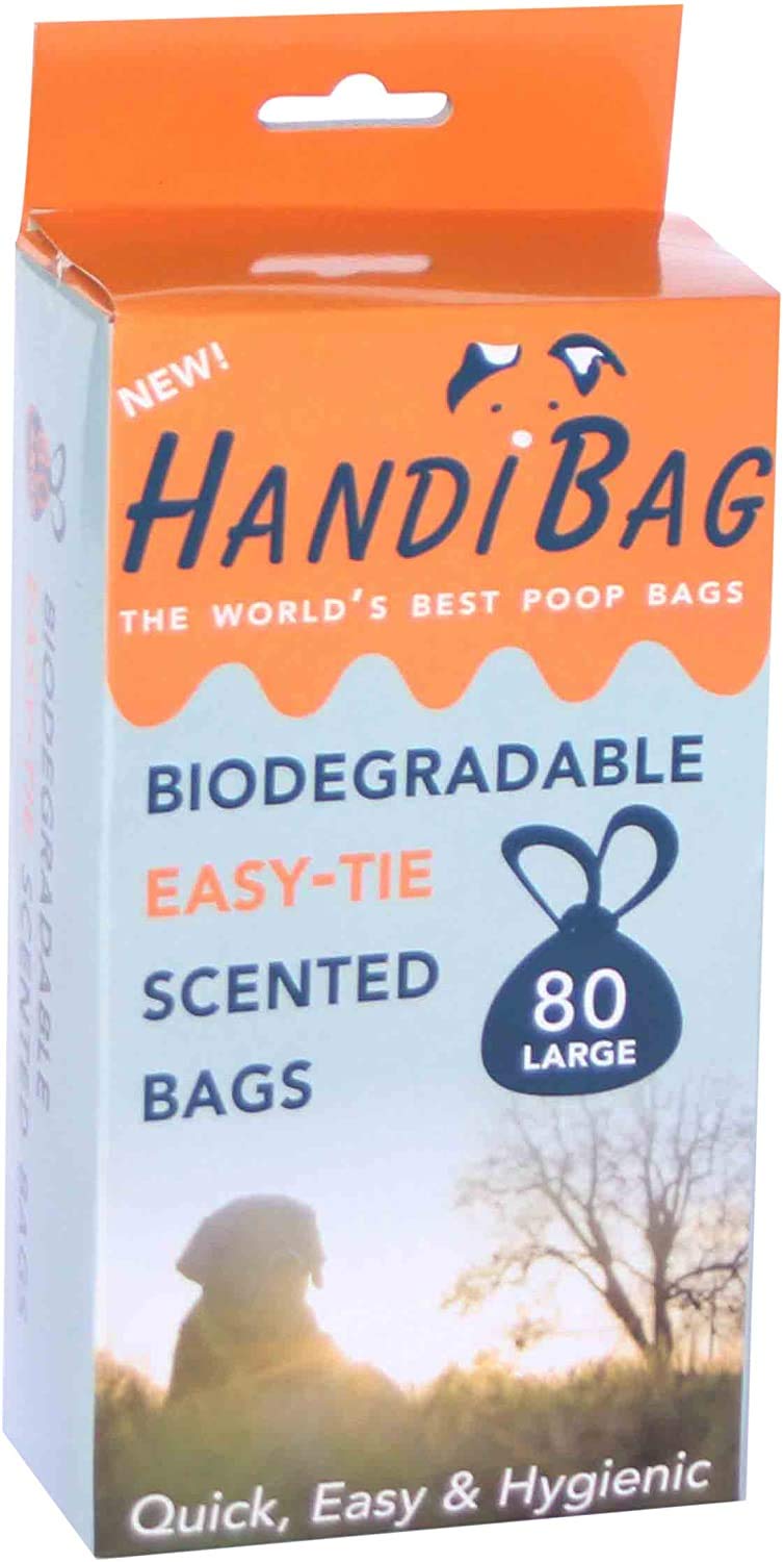 Handiscoop by Small Pet Select – 80 Biodegradable Bags for Pooper Scooper | Eco-Friendly Waste Bags for Clean-Up After Rabbits, Dogs & Small Pets