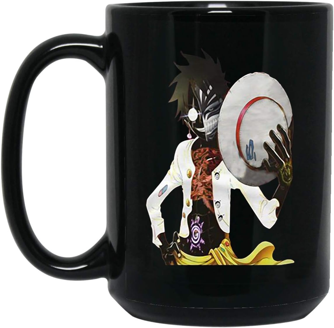 Ideal Gift For Hardcore Anime Fan Luffy One Piece Coffee Mug - 15Oz Black Gift For Friend Fans Kids Children Son Daughter Mother Father In Christmas Birthday Anniversary Mother's Day