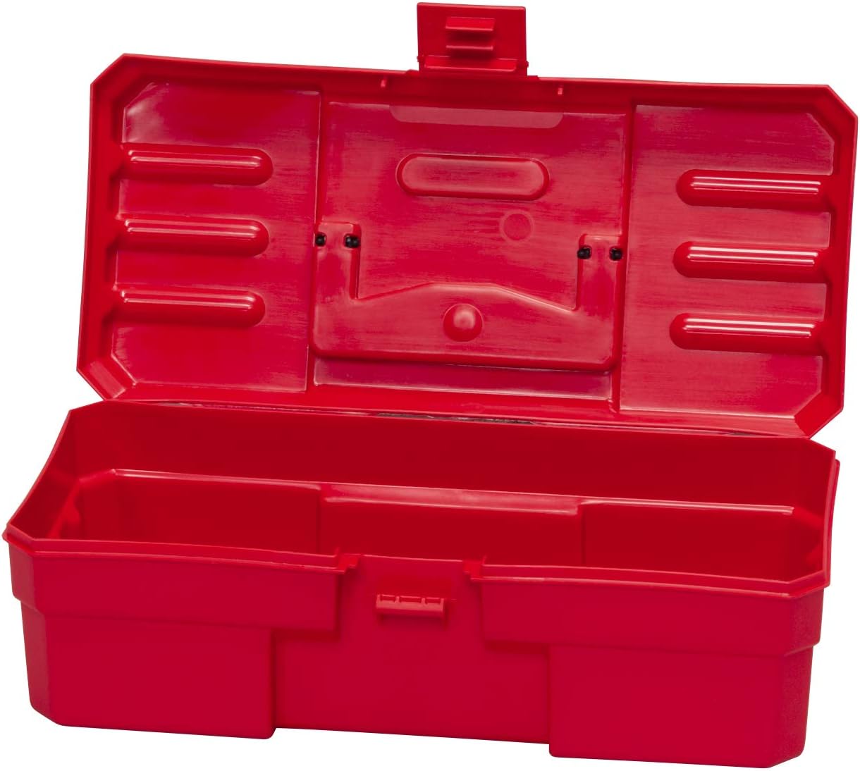 Akro-Mils 12-Inch ProBox Plastic Toolbox for Tools, Hobby or Craft Storage Toolbox, Model 09912, (12-Inch x 5.5-Inch x 4-Inch), Red - Plastic Tool Box With Handle - 