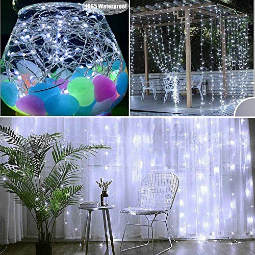 Hanging Window Curtain String Lights, 300 LED 10Ft USB Plug in String
