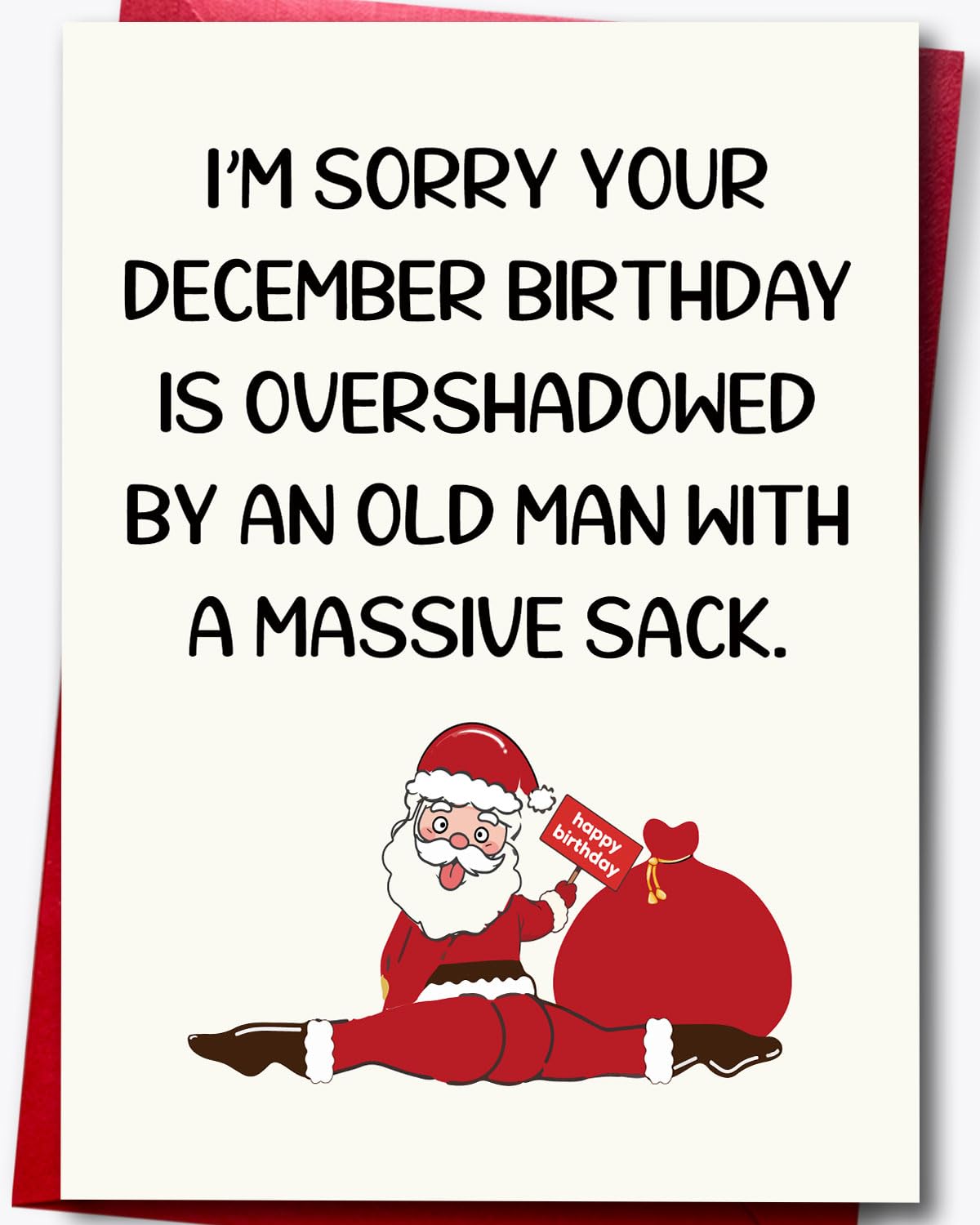 Photo 1 of **7 pack***Fwnrmd Funny December Birthday Card for Women Men, Happy Xmas Holiday Birthday for Best Friends, Hilarious Christmas Birthday Card Gifts for Him Her