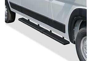 APS Running Boards 5in Black Compatible with Ram ProMaster 2014-2025 Full Size Van 136 inches 159 inches Wheelbase 3-Door (Nerf Bars Side Steps Side Bars)