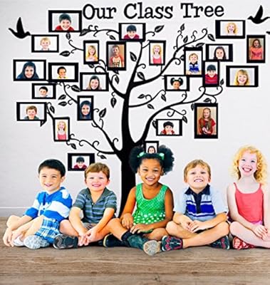 ملصق حائط لديكور غرفة الفصل الدراسي من Our Class Tree للمعلمين مع إطارات صور الطلاب Amazon Ae