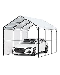 VEVOR Heavy Duty Metal Carport, 10' x 15' Outdoor