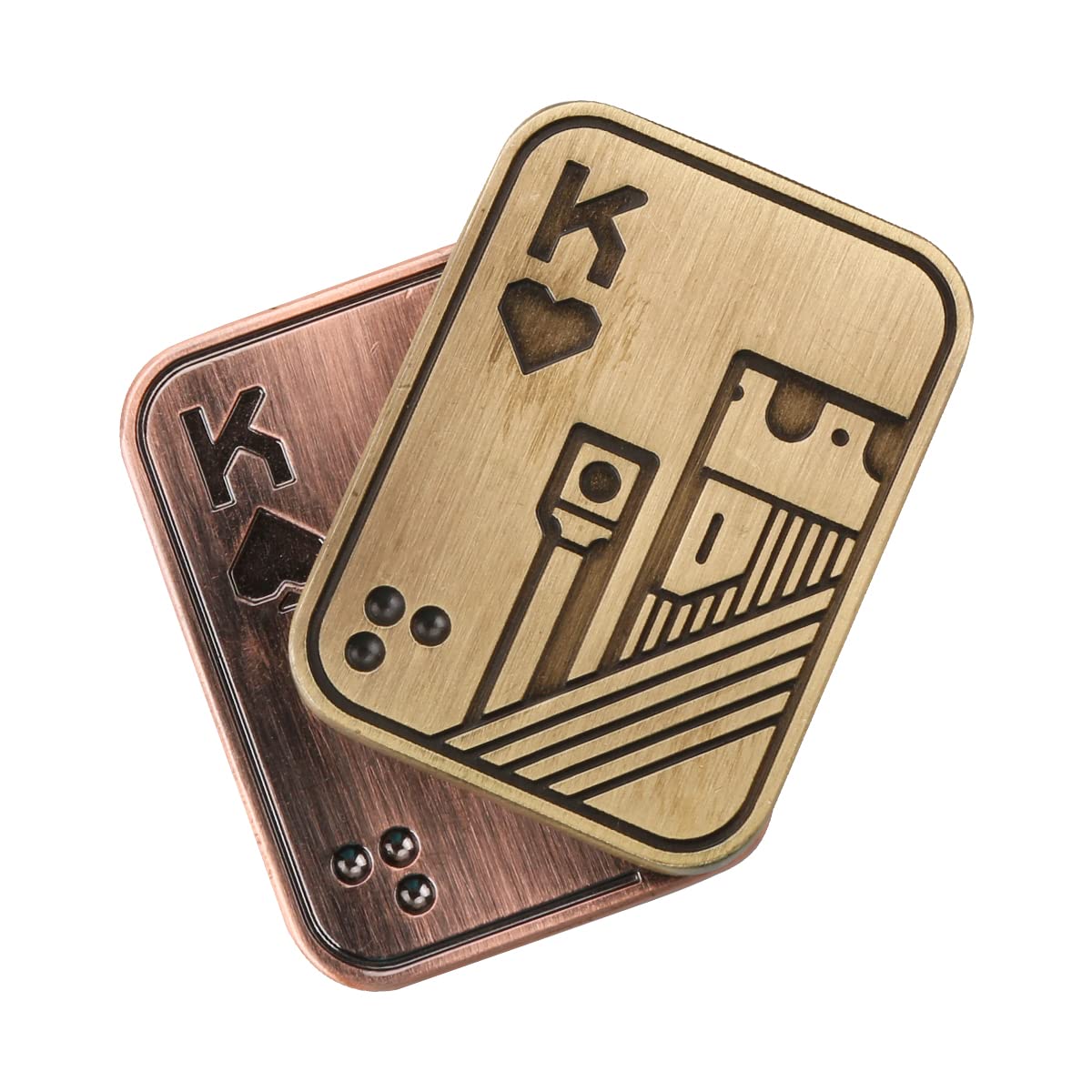 Fidget Slider Toy, GLADFRESIT Metal Poker EDC Fidget Toys for Adult - Anxiety Stress Relief Toys Sensory Toys Gifts for ADHD Autism