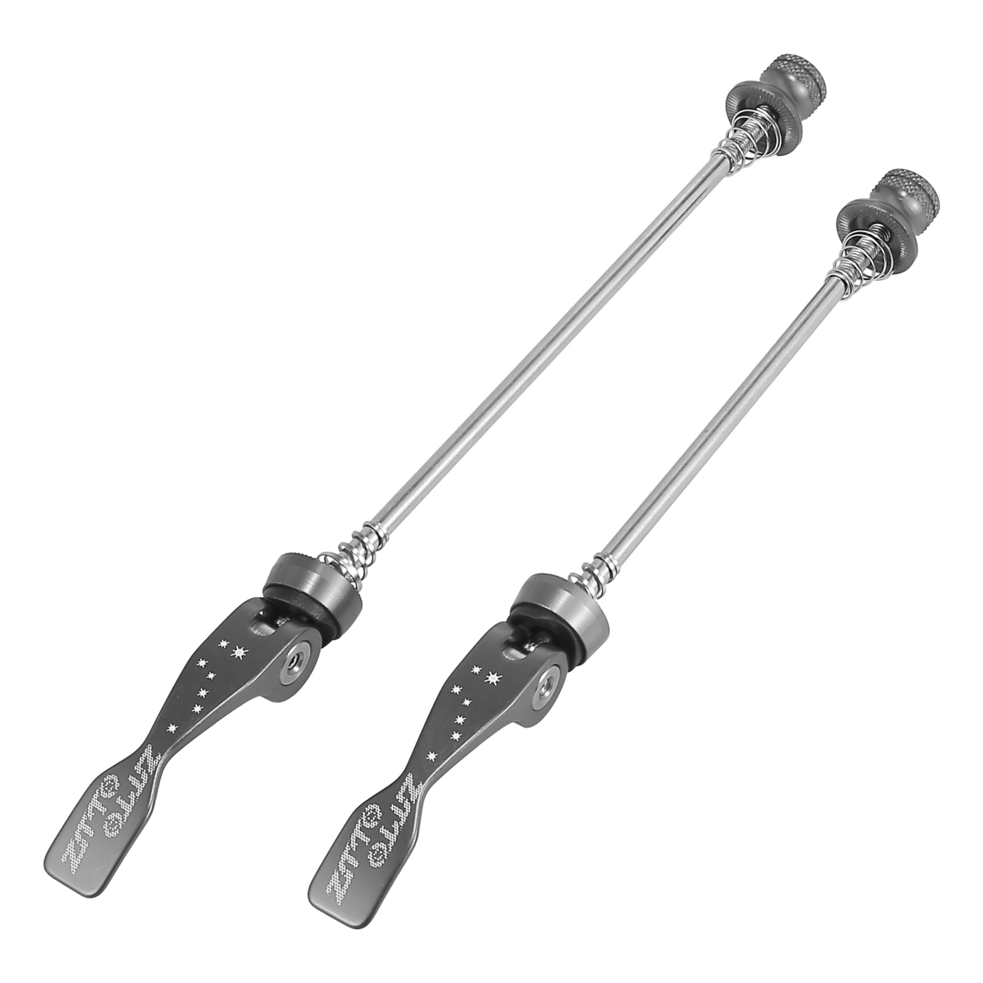 X AUTOHAUX 2pcs Mountain Bike Quick Release Skewer Axle Wheel Hub Titanium Tone