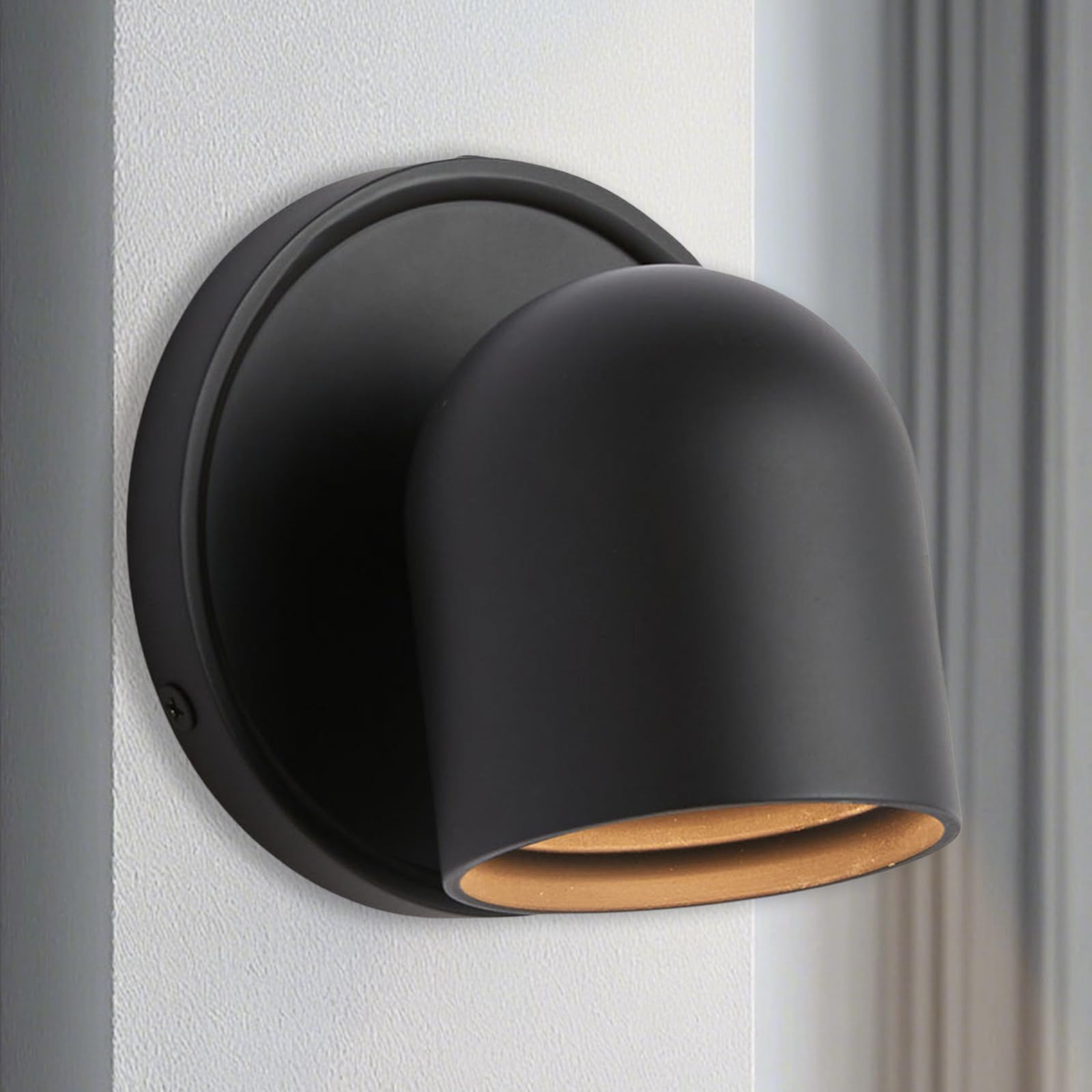 Photo 1 of Small Dome LED Wall Sconce-Black, Swedish Design, Integrated LED, Modern, Functional, Bath Sconces, Bathroom Sconce, Bathroom Wall Lights