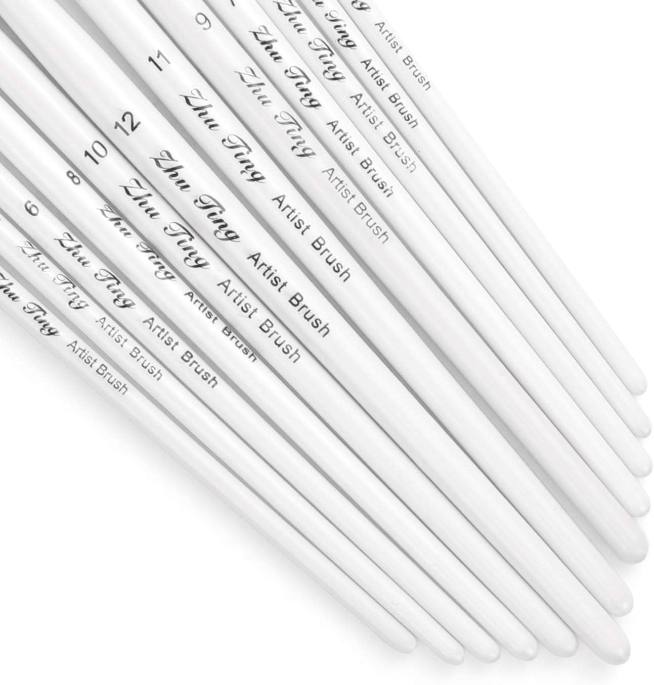 STARVAST Paint Brushes, 12pcs Artist Paint Brush Set Filbert Paint Brushes for Acrylic Oil Watercolor Painting-White - Image 5